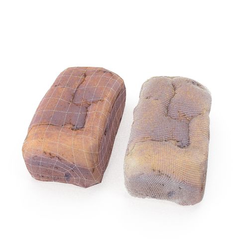 Malt Loaf - High and Low Poly versions Low-poly 3D model 3