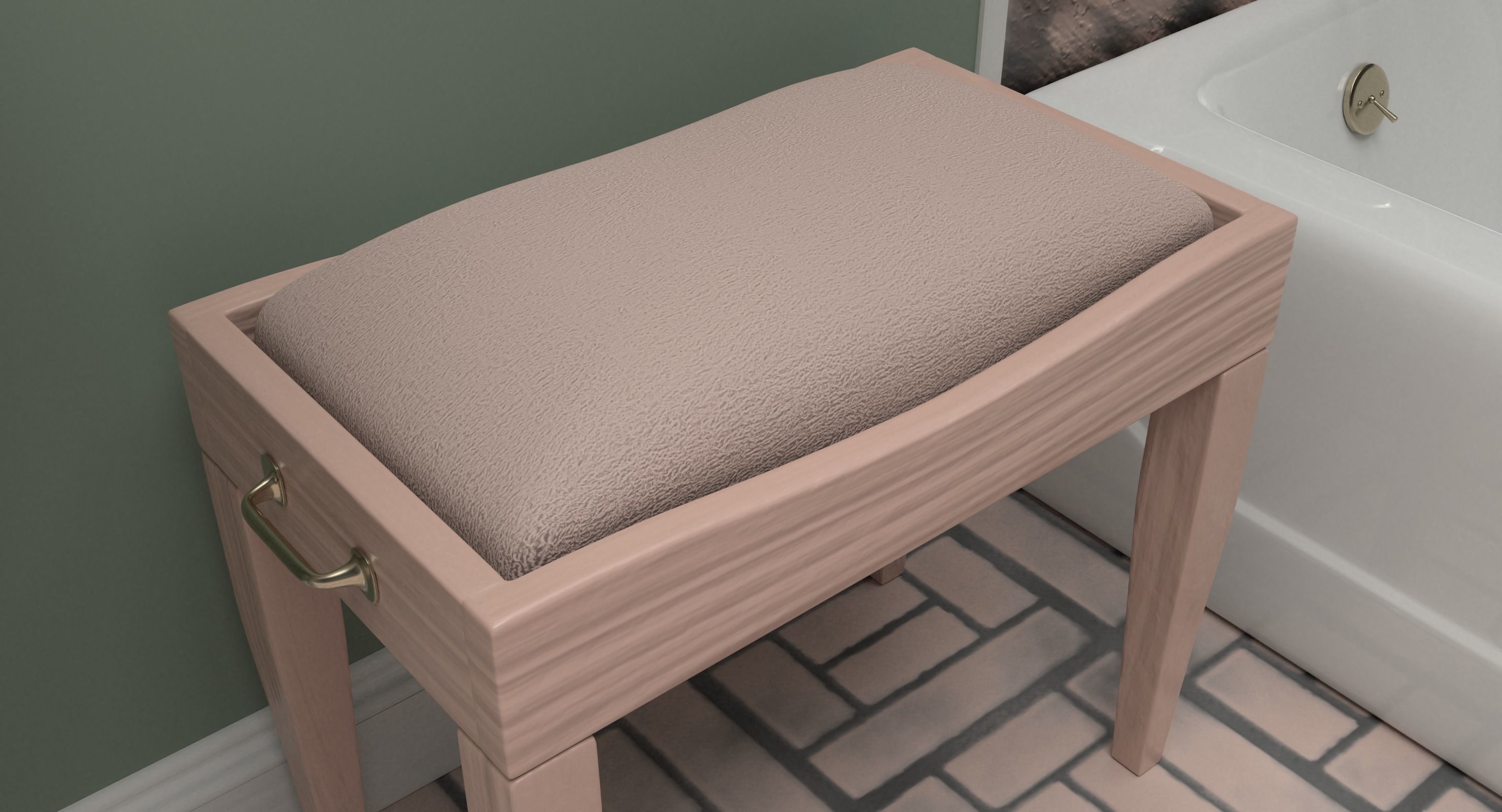 Bathroom with toilet and sink 3D model_10