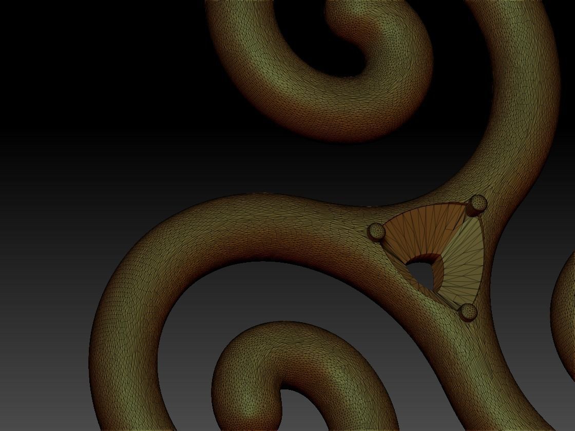 Triskell pendant 3D print model_2