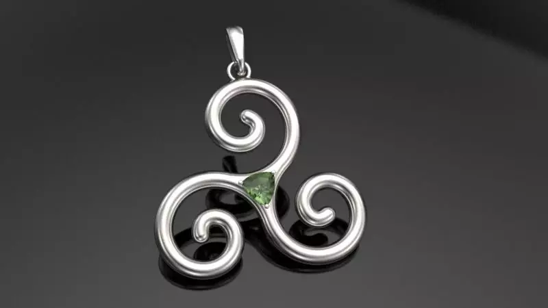 Triskell pendant 3D print model_0
