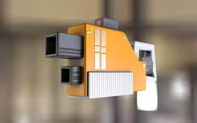 Low poly Pistol gun in game overwatch Low-poly 3D model