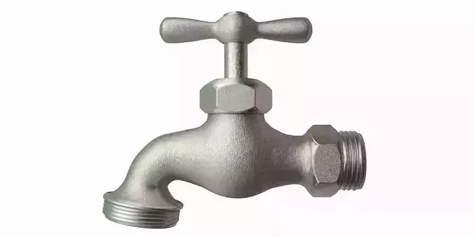 Spigot water tap Low-poly 3D model