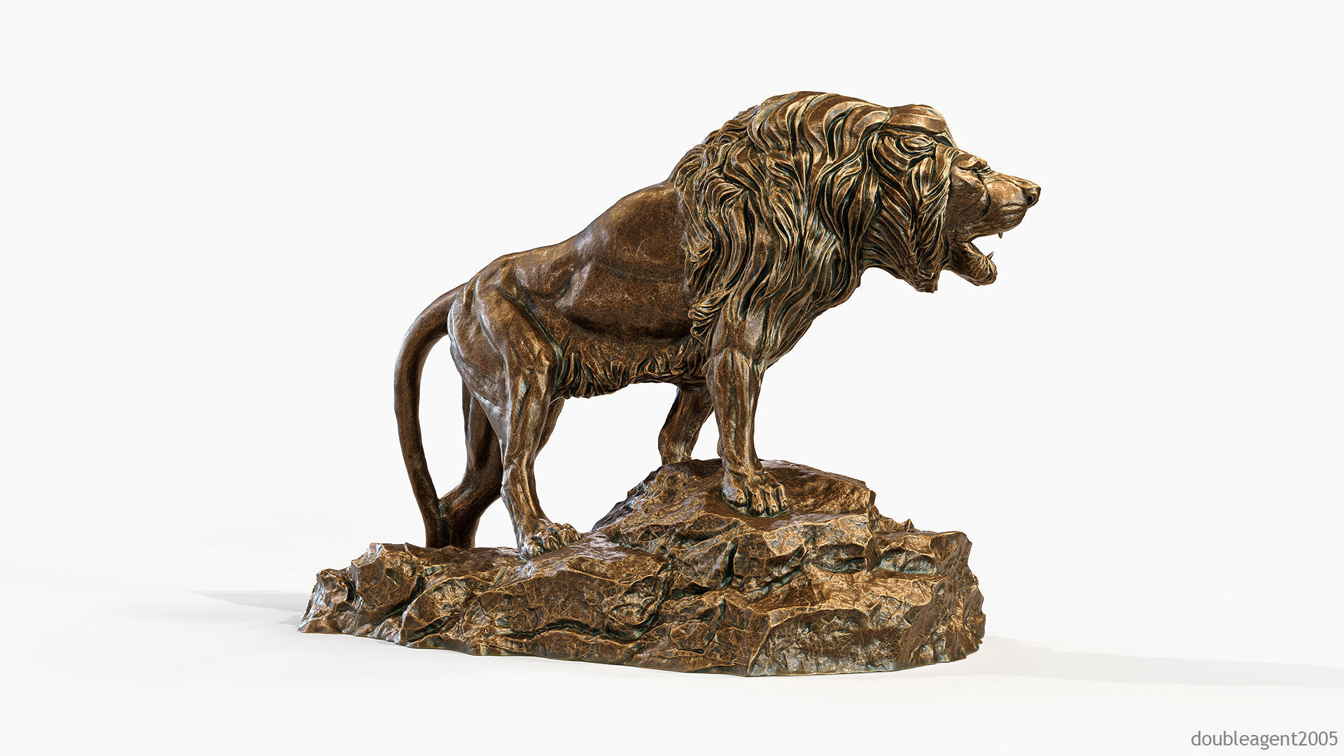 Lion Sculpture 3d print model 3D print model_3