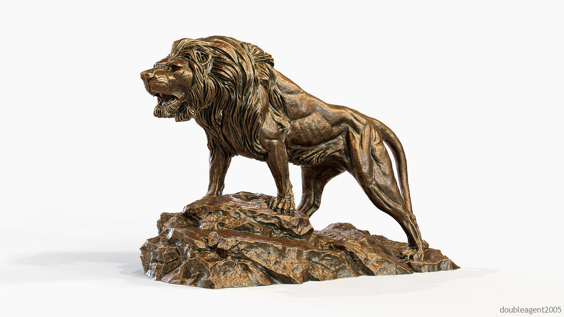 Lion Sculpture 3d print model 3D print model_2