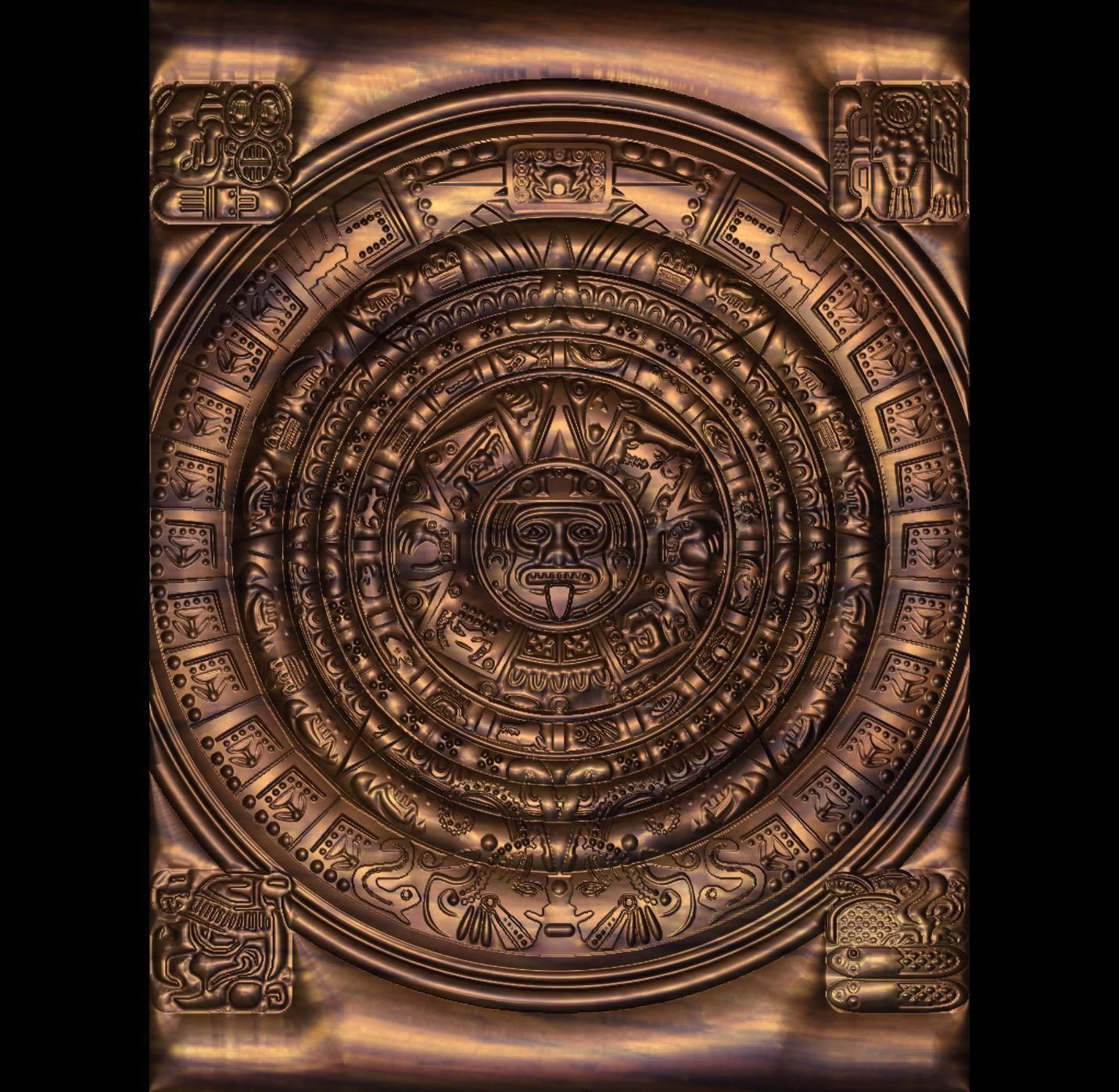 The Mayan Calendar for CNC 3D Router 3D print model_7