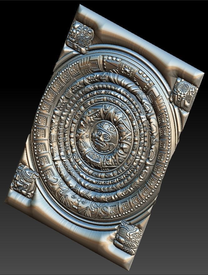 The Mayan Calendar for CNC 3D Router 3D print model_4
