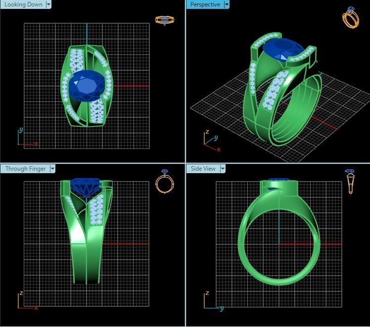 Ring T00962 3D print model_2