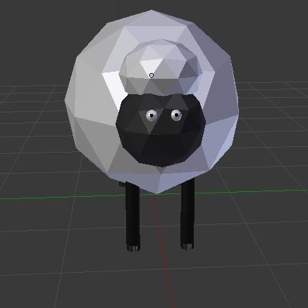 Sheep polygonal Free low-poly 3D model_1