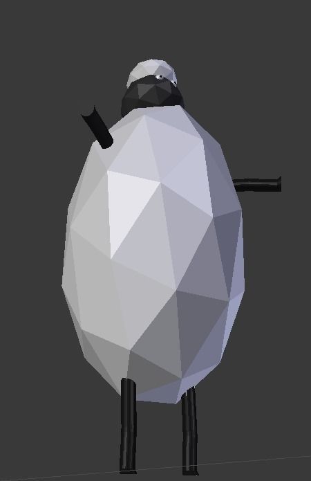 Sheep polygonal Free low-poly 3D model_3