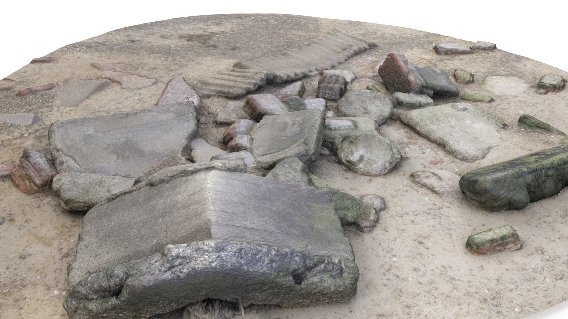 Ruins - High and Low Poly Versions Low-poly 3D model_4