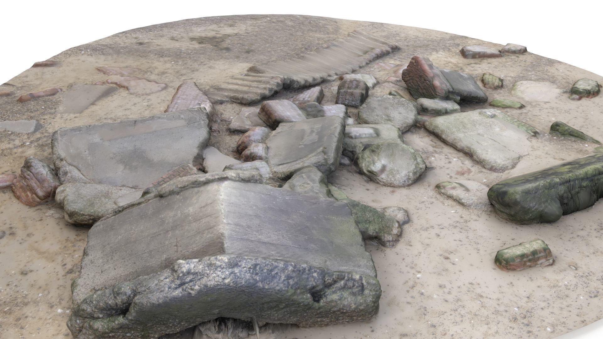 Ruins - High and Low Poly Versions Low-poly 3D model_25