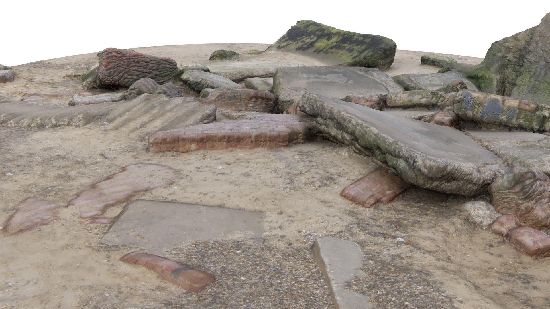Ruins - High and Low Poly Versions Low-poly 3D model_31