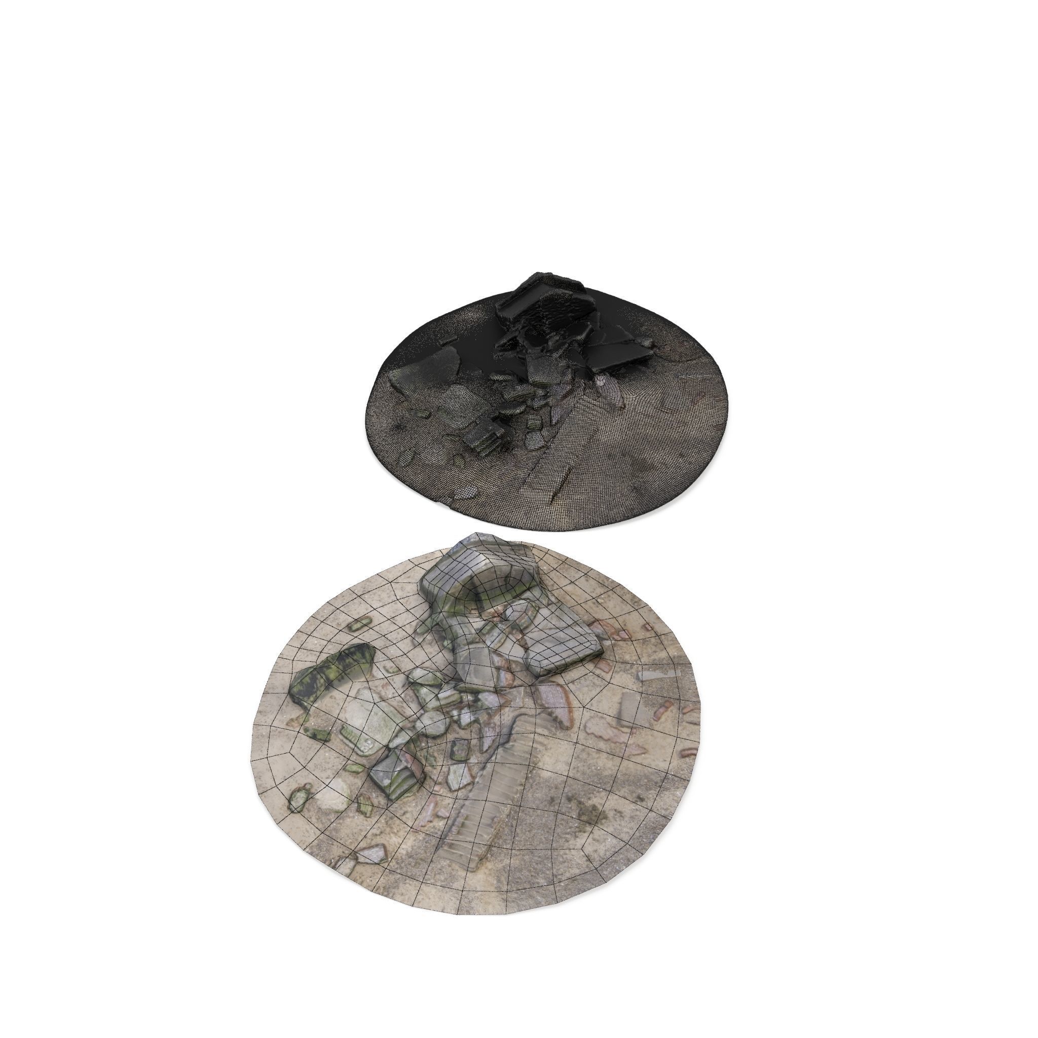 Ruins - High and Low Poly Versions Low-poly 3D model_46