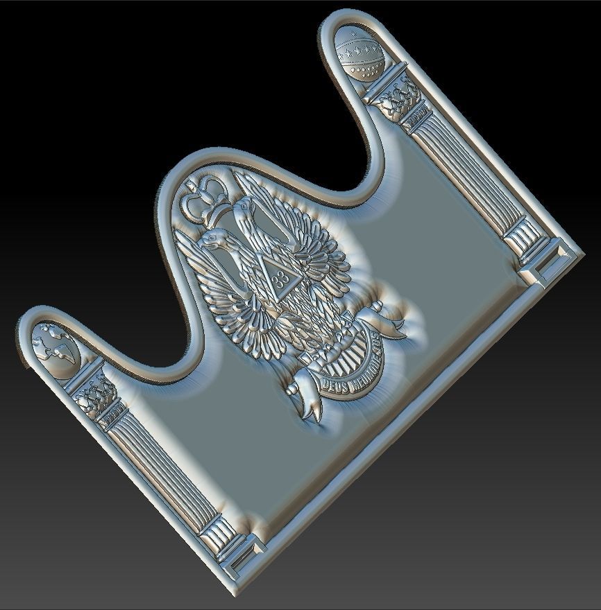 Scottish Rite 33rd Degree Wings Up Masonic for CNC 3D Router 3D print model_4