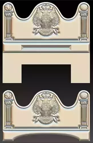 Scottish Rite 33rd Degree Wings Up Masonic for CNC 3D Router 3D print model