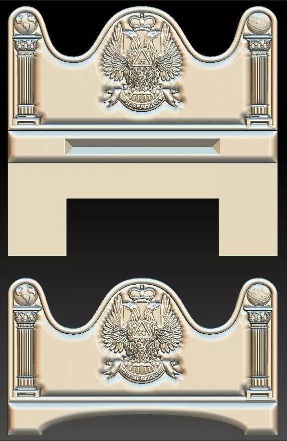 Scottish Rite 33rd Degree Wings Up Masonic for CNC 3D Router 3D print model_0