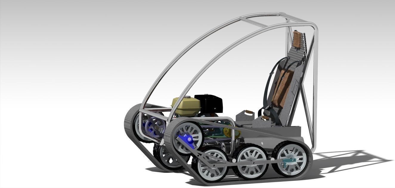 Personal Tracked Vehicle 3D model_2
