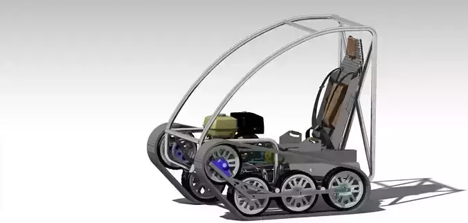 Personal Tracked Vehicle 3D model