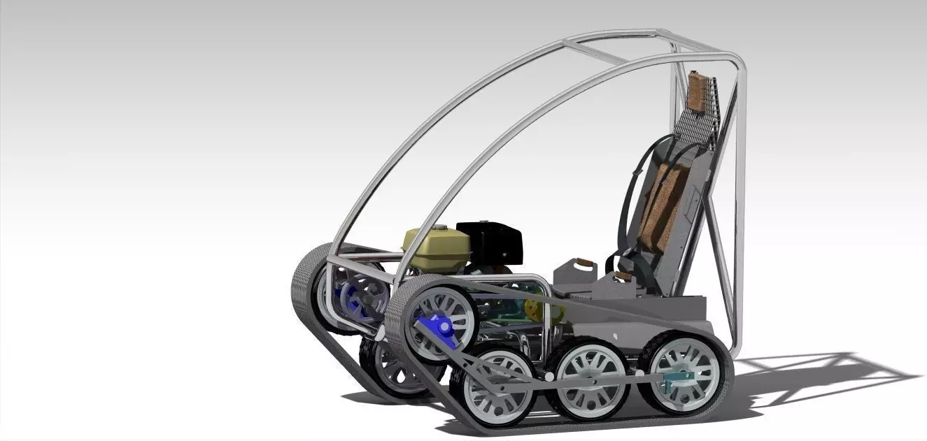 Personal Tracked Vehicle 3D model_0