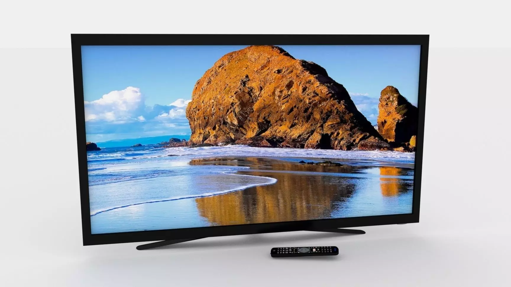 Televicion hdtv with remote control 3D model