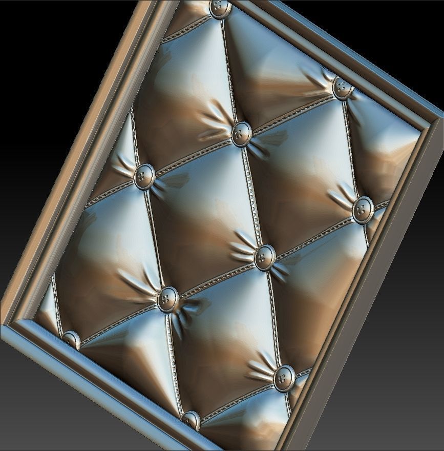 Upholstered with picture frame for CNC 3D Router 3D print model_1