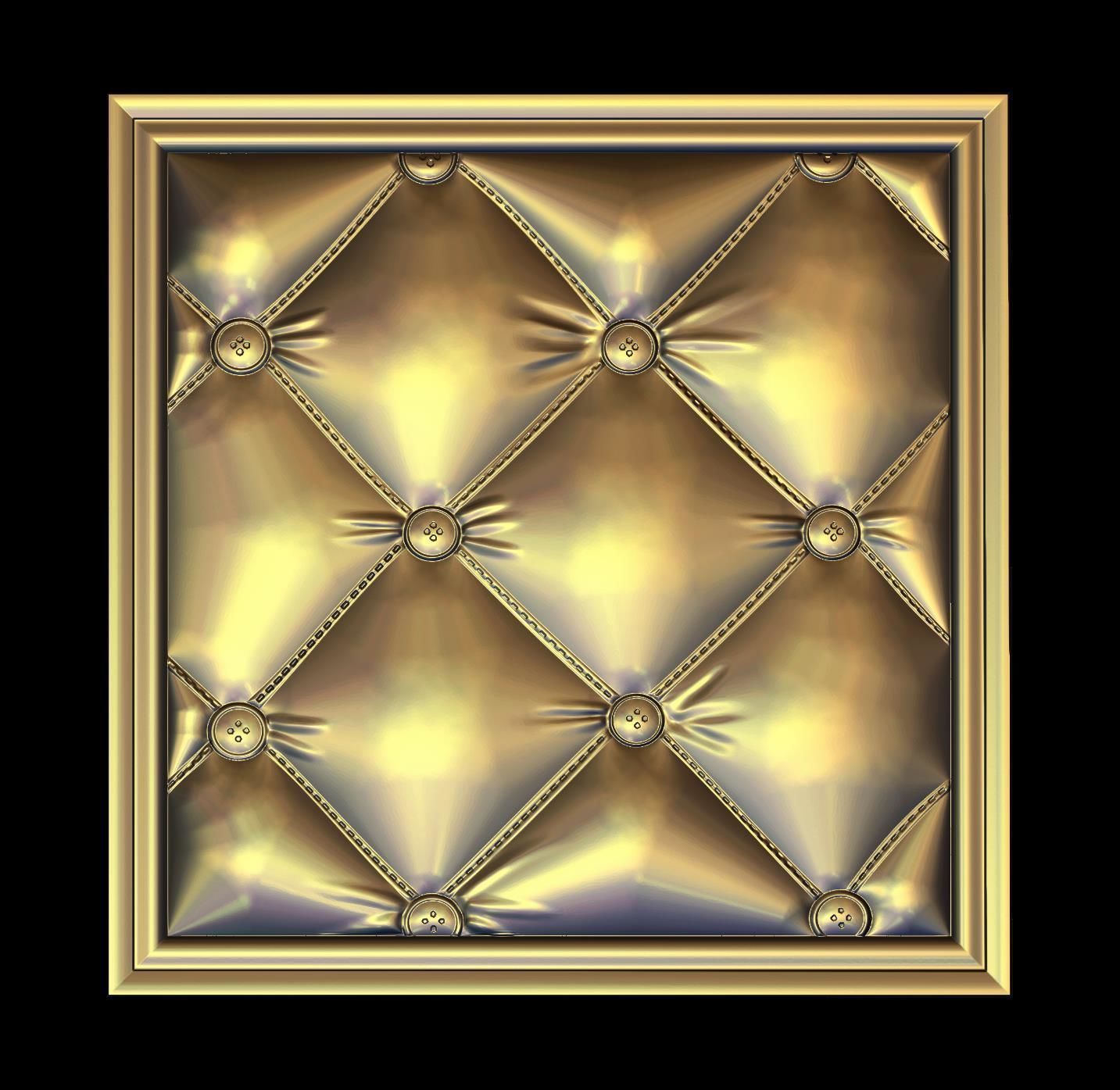 Upholstered with picture frame for CNC 3D Router 3D print model_2