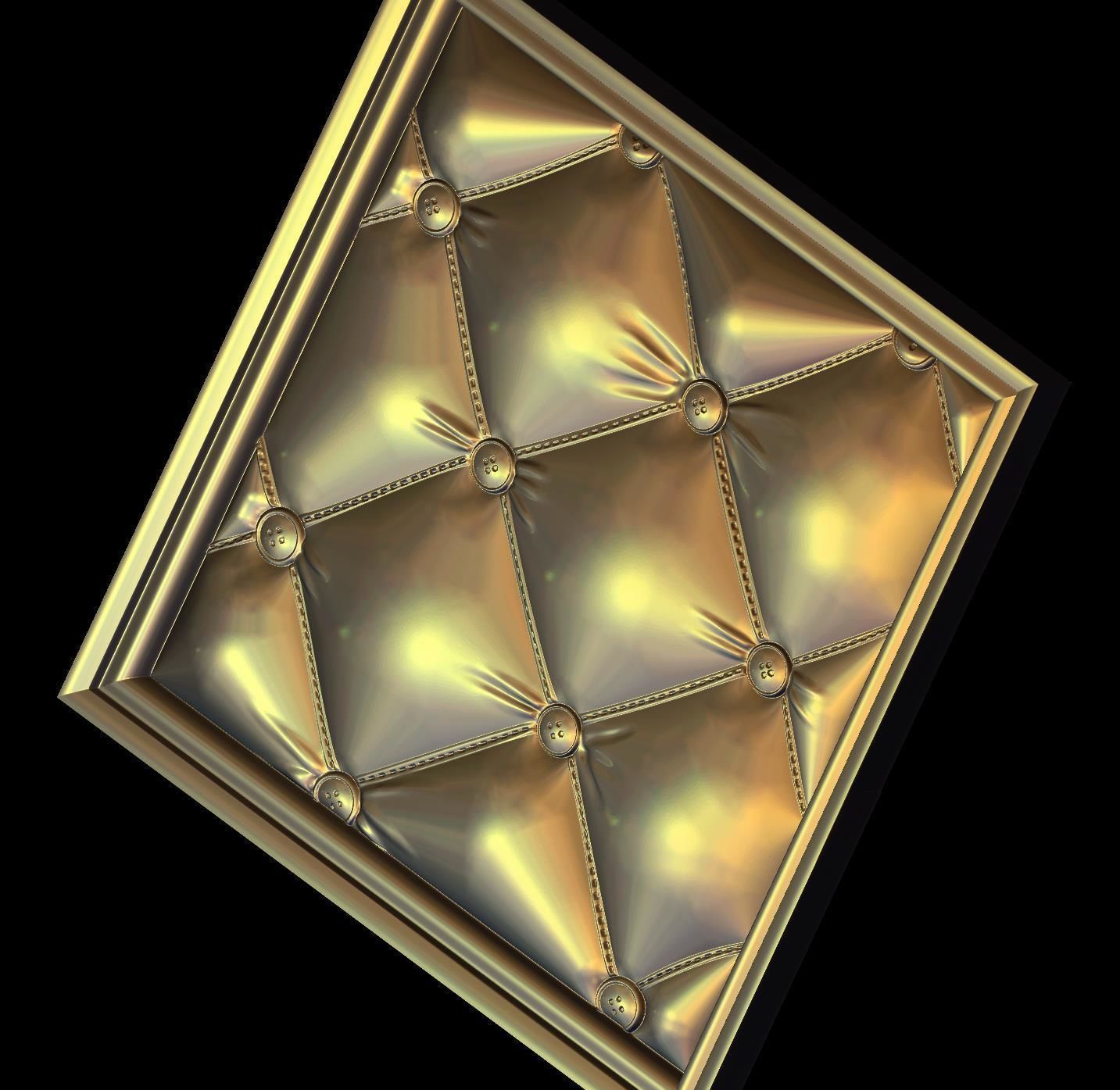 Upholstered with picture frame for CNC 3D Router 3D print model_3