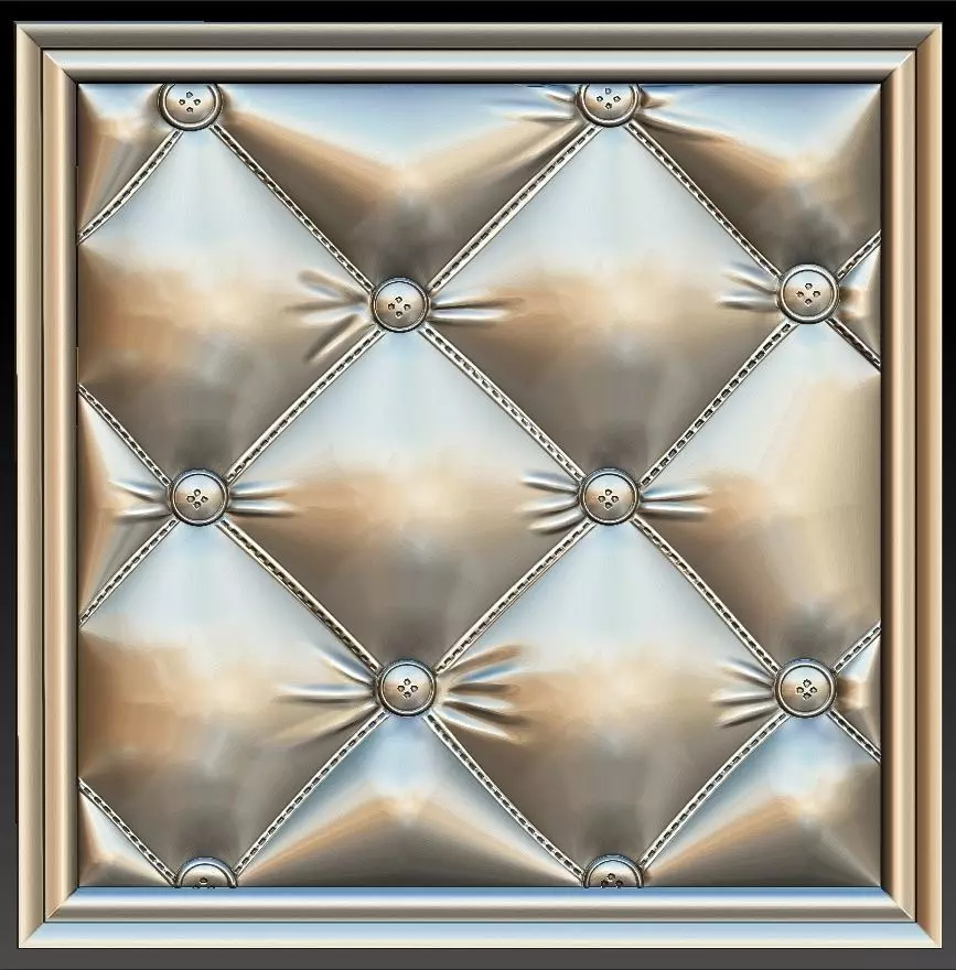 Upholstered with picture frame for CNC 3D Router 3D print model_0