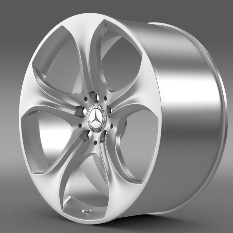 Mercedes Benz S 400 hybrid rim 3D model_1