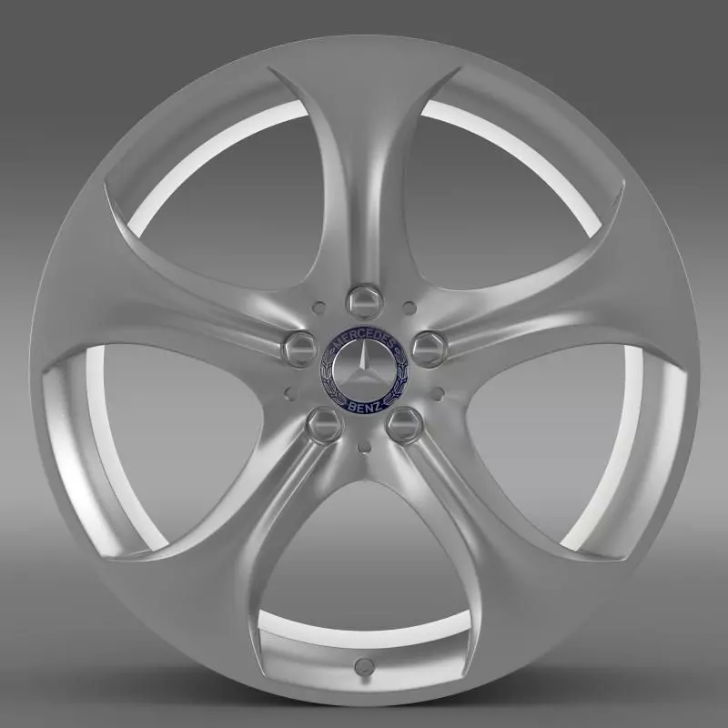 Mercedes Benz S 400 hybrid rim 3D model_0