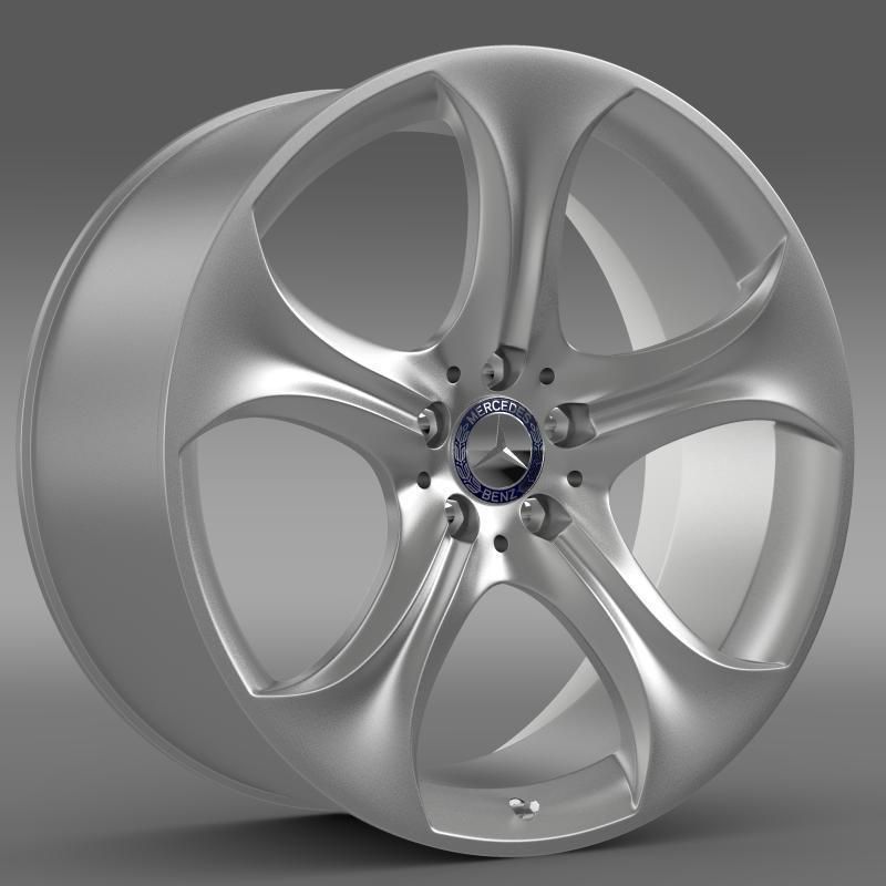 Mercedes Benz S 400 hybrid rim 3D model_2