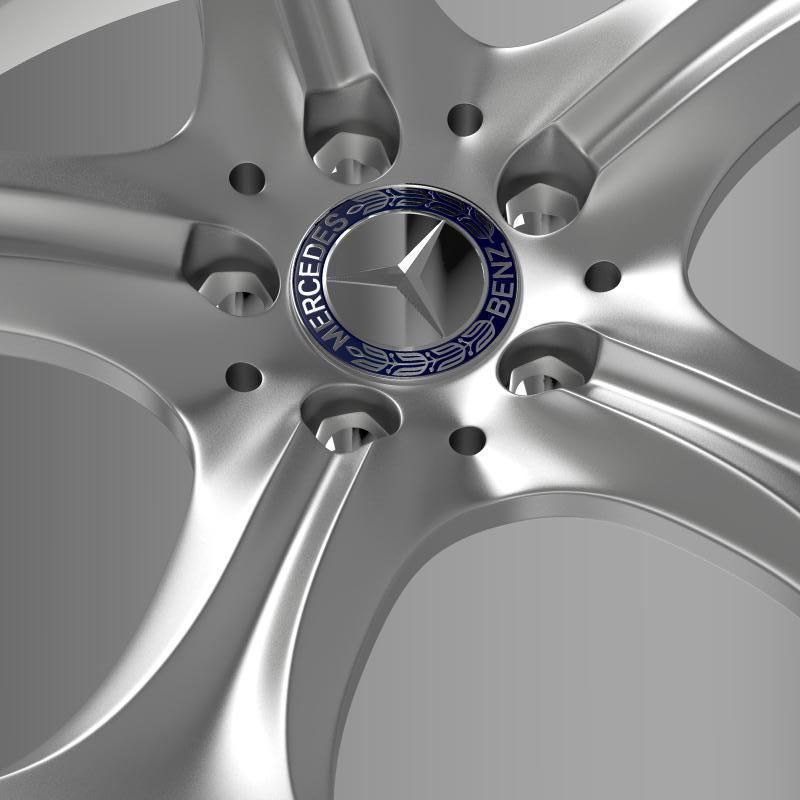 Mercedes Benz S 400 hybrid rim 3D model_3