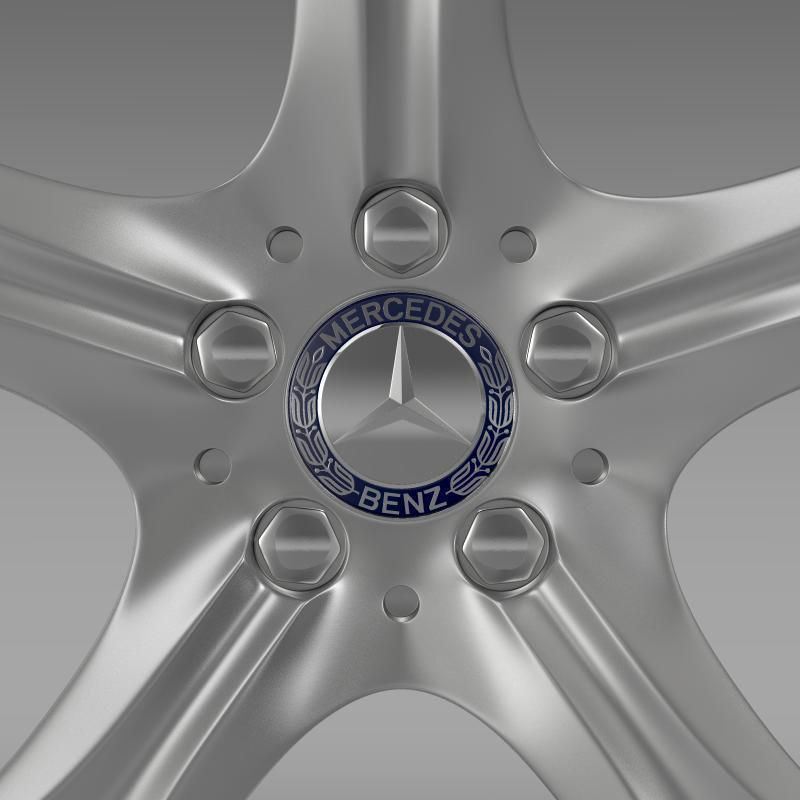 Mercedes Benz S 400 hybrid rim 3D model_4