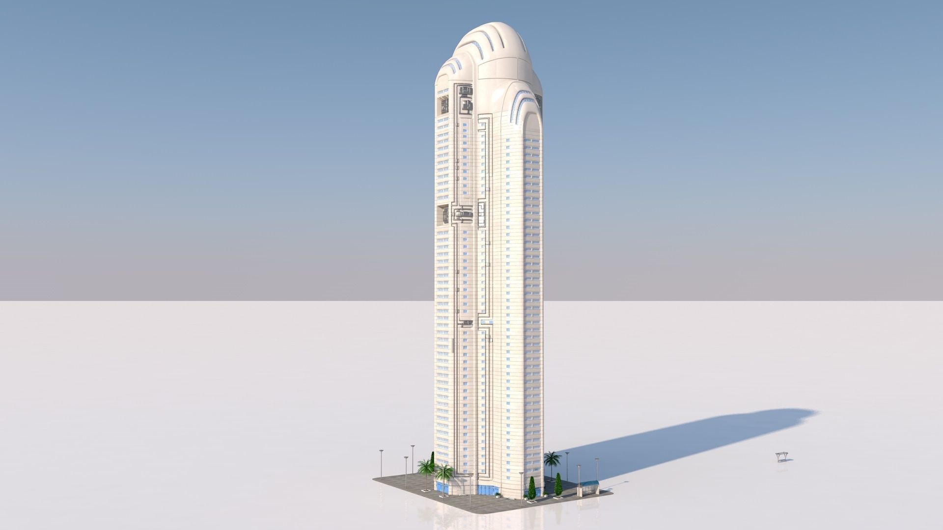 futuristic skyscrapers 3D model_7