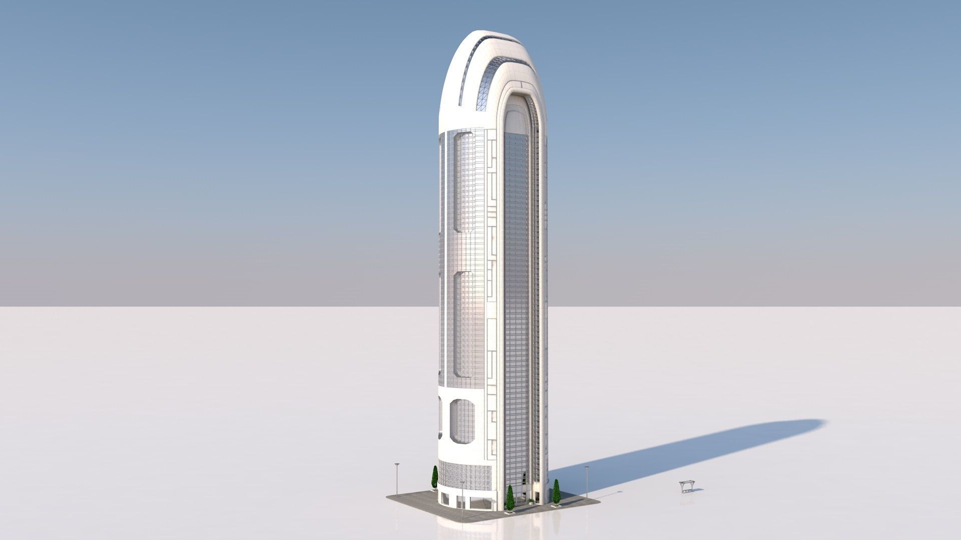 futuristic skyscrapers 3D model_4