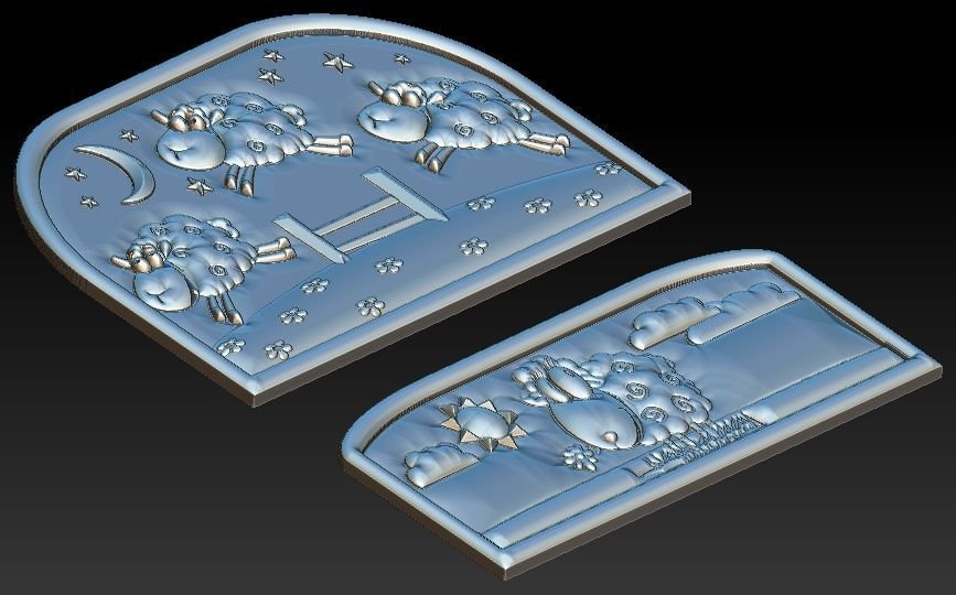 Seep Headboard Bed Model for CNC 3D Router 3D print model_2