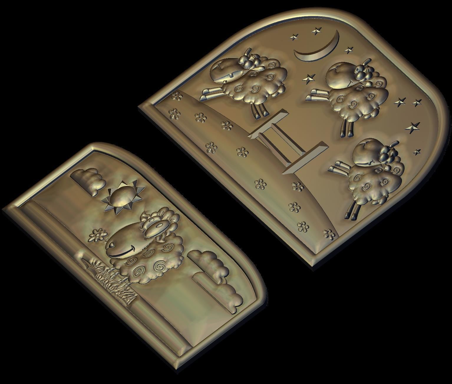 Seep Headboard Bed Model for CNC 3D Router 3D print model_4