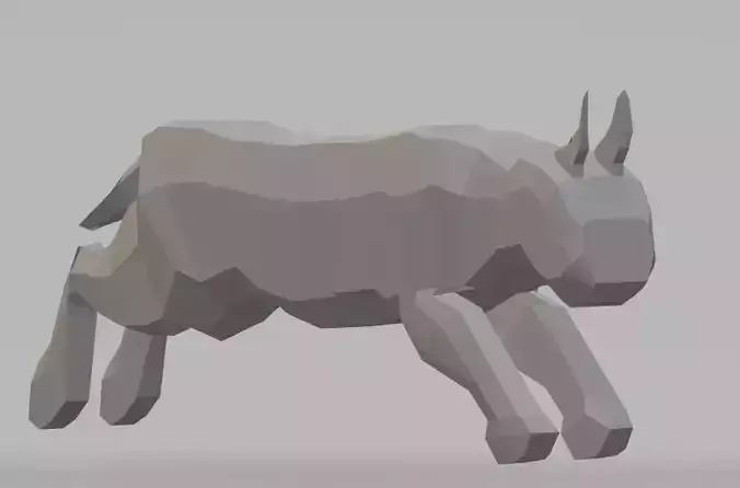 Low Poly Big Cat-3d print