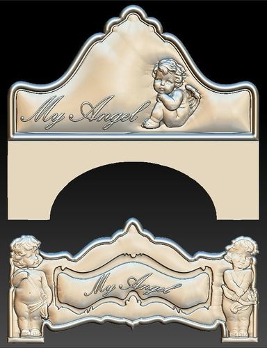 My Angel Headboard Bed for CNC 3D Router 3D print model