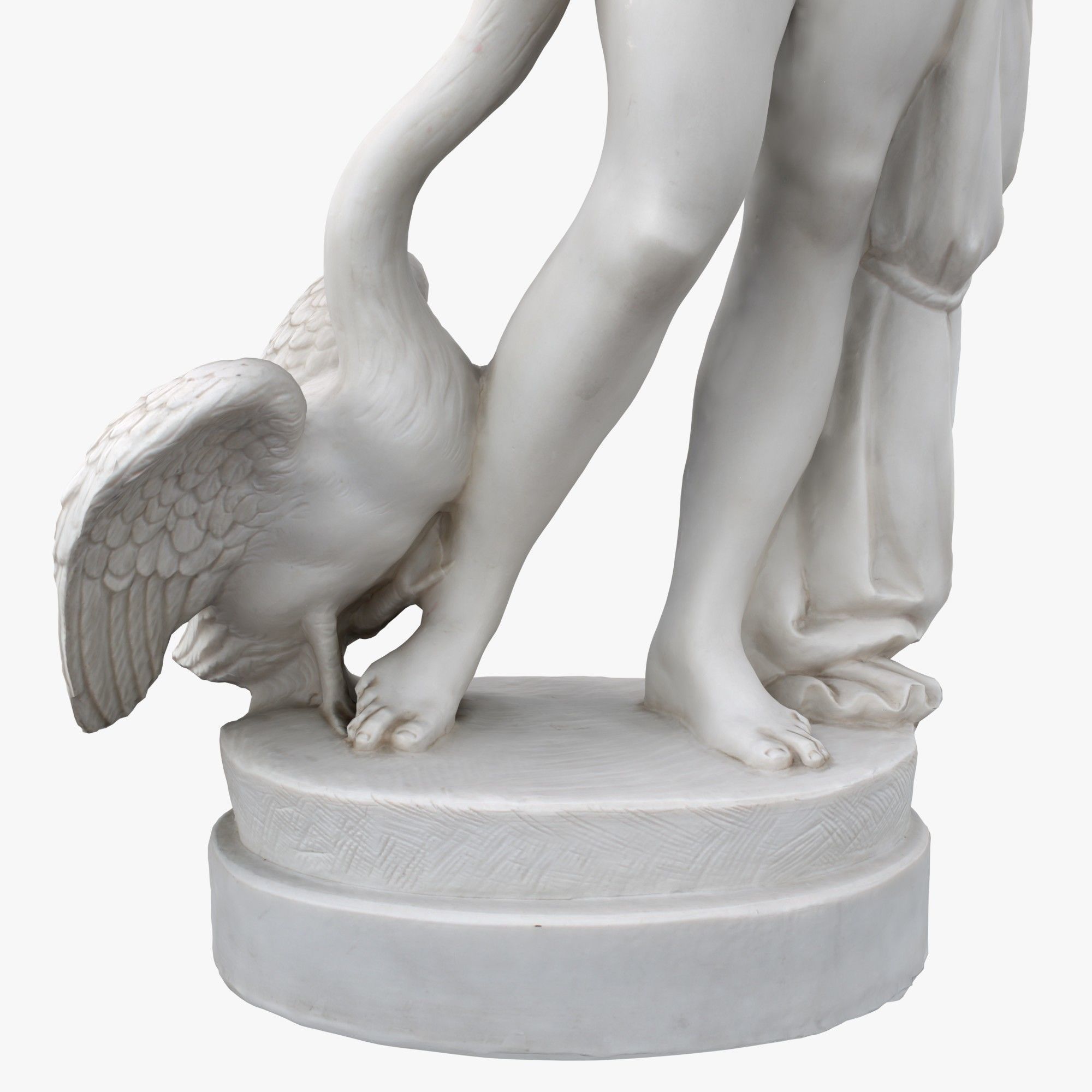 Statue Woman and Swan Low-poly 3D model_10