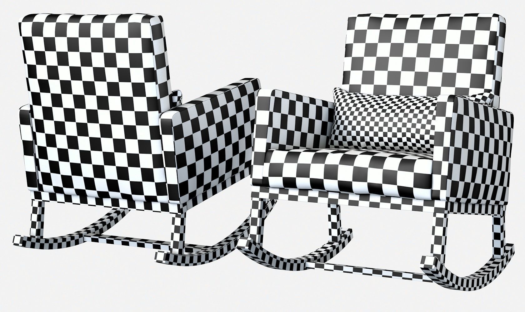 Rocking Chair V2 Low-poly 3D model_14