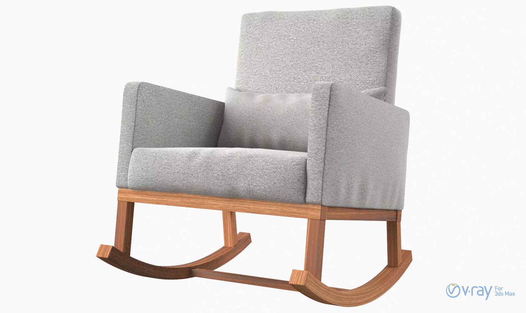 Rocking Chair V2 Low-poly 3D model_0