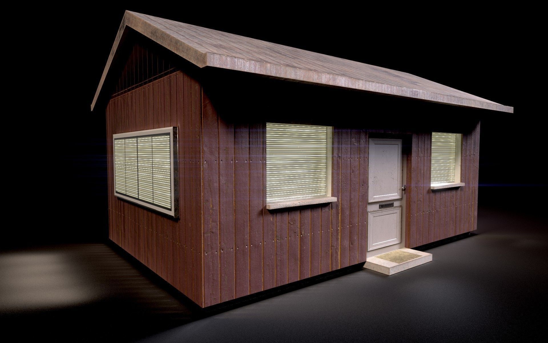 Wooden House - Game-Ready - AR VR - PBR Low-poly 3D model_2
