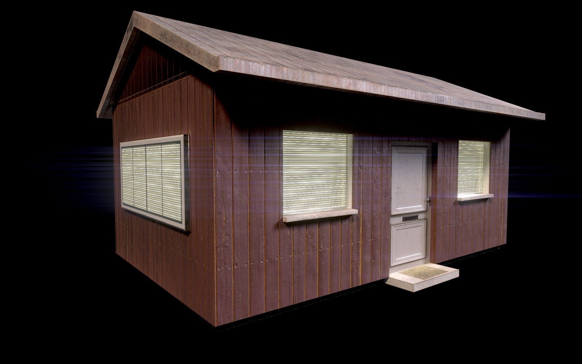 Wooden House - Game-Ready - AR VR - PBR Low-poly 3D model_7