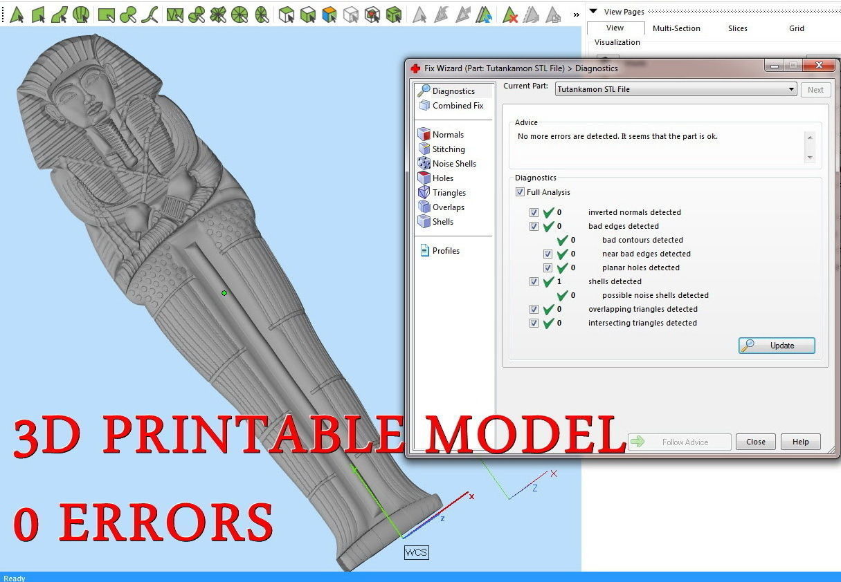 Set 4 Statues Egypt for CNC 3D Router 3D print model_3