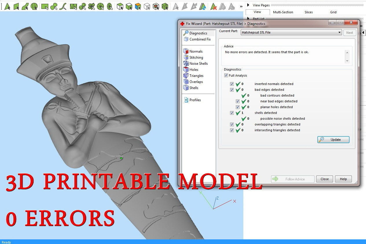 Set 4 Statues Egypt for CNC 3D Router 3D print model_1