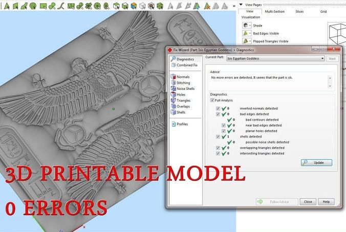 Isis Egyptian Goddess for CNC 3D Router 3D print model