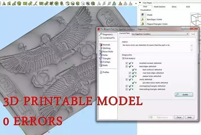 Isis Egyptian Goddess for CNC 3D Router 3D print model