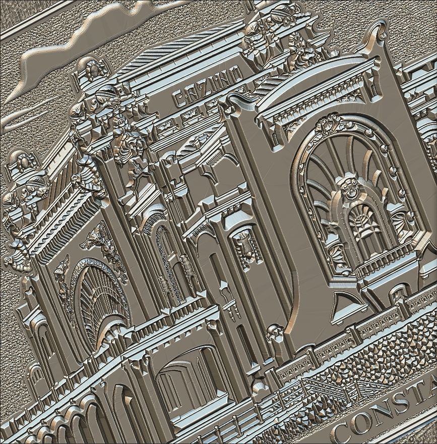 Casino Constanta Romania for Embossing Hot foil Technique 3D print model_3