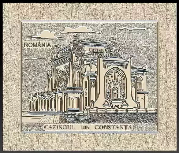 Casino Constanta Romania for Embossing Hot foil Technique 3D print model